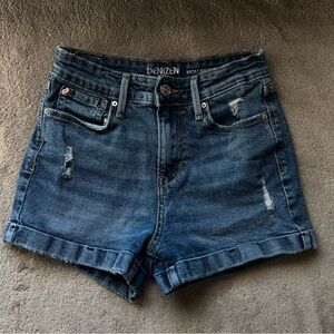 Levi’s Denizen Jean Mom Shorts Women’s Size 0 / 24 High Rise Distressed Denim